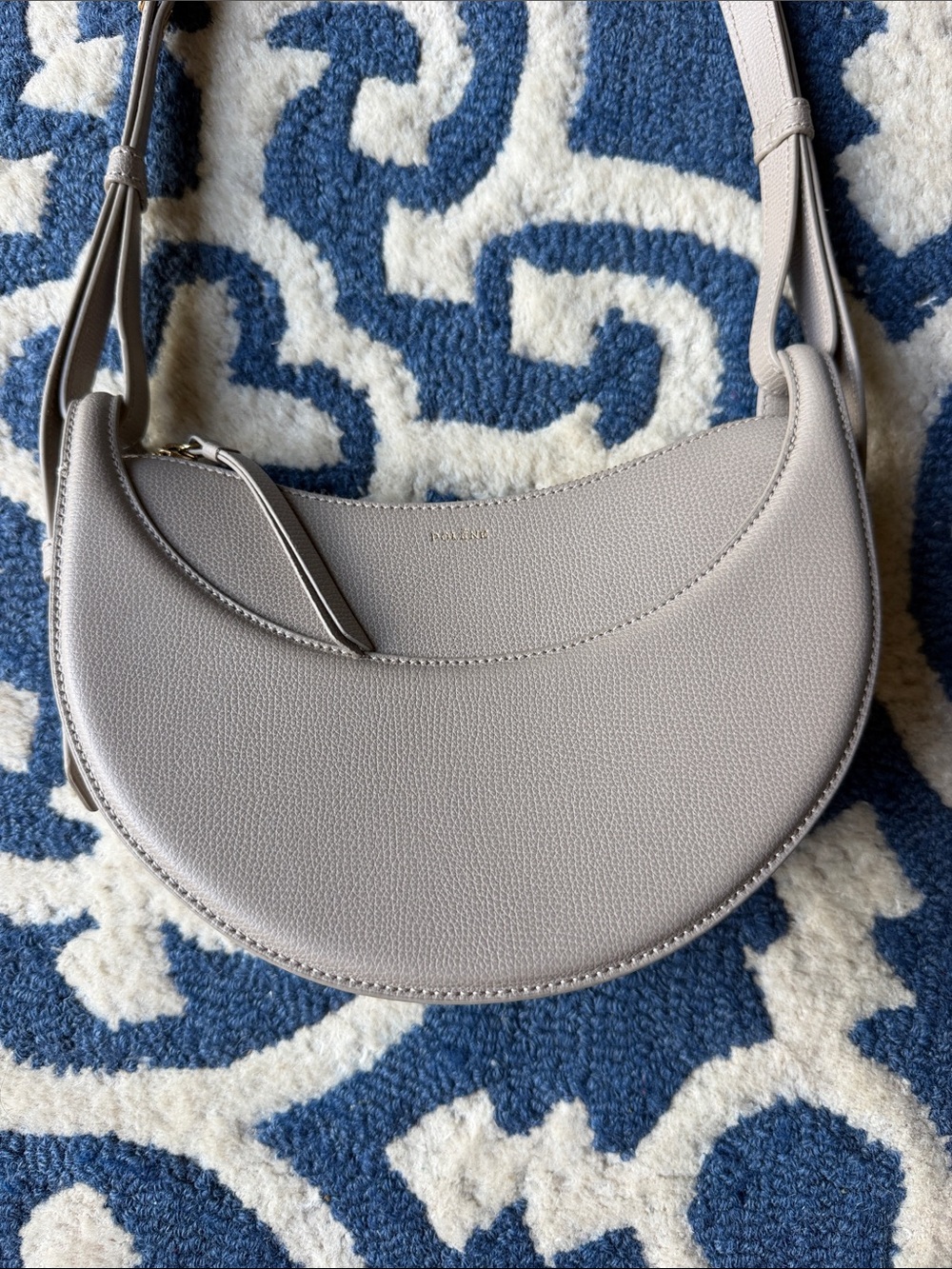 Polene Numero Dix Taupe Crescent Bag